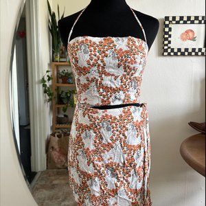 Reformation cutout patterned wrap dress- RARE!